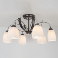 Потолочная люстра Citilux Крокус Венге Хром CL128161