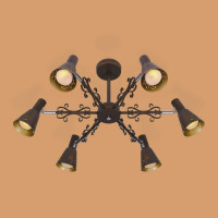 Люстра на штанге Citilux Дункан Коричневая CL529161