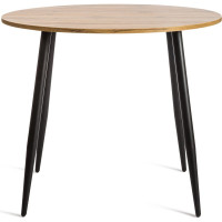 Стол Tetchair Uranus ЛДСП/металл, 90x90x77 см, дуб вотан/черный 19315