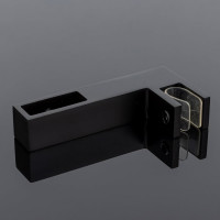 Держатель стекла SERVICE PLUS г-образный, сквозной, 30x10, черный матовый, sus304 S02-502BLK/sus304