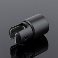 Держатель стекла SERVICE PLUS ф19, черный матовый, латунь D02-508BLK/brass