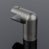 Держатель стекла SERVICE PLUS ф19, торцевой 90, графит матовый, латунь D02-509GFM/brass