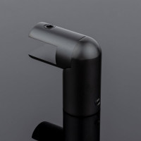 Держатель стекла SERVICE PLUS ф19, торцевой 90, черный матовый, латунь D02-509BLK/brass