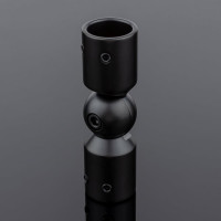 Соединитель трубы SERVICE PLUS ф19, 90-180, черный матовый, латунь S02-510BLK/brass