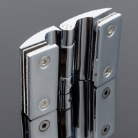 Петля стекло-стекло SERVICE PLUS 180/135, хром, латунь P03-102CR/brass