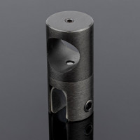 Держатель стекла SERVICE PLUS сквозной, ф19, графит матовый, латунь D02-507GFM/brass