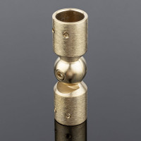 Соединитель трубы SERVICE PLUS ф19, 90-180, брашированное золото, латунь S02-510BGM/brass
