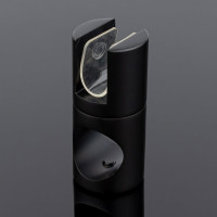 Держатель стекла SERVICE PLUS сквозной, ф19, черный матовый, латунь D02-507BLK/brass