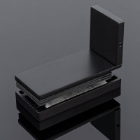 Коннектор стена-стекло SERVICE PLUS 90, с пластиной, черный матовый, sus304 K02-204BLK/sus304