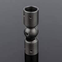 Соединитель трубы SERVICE PLUS ф19, 90-180, графит матовый, латунь S02-510GFM/brass
