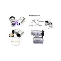 Микроскоп Pro Legend 60x мини, с подсветкой (2 LED) и ультрафиолетом PL4444