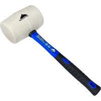 Резиновая киянка vertextools 680 г, белая резина, фибергласовая рукоятка 10-45-680