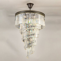 Хрустальная подвесная люстра Citilux Мартин Прозрачная CL332171