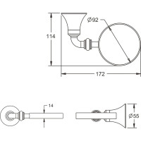 Настенный туалетный ёрш Rose RG1200