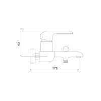 Смеситель для ванны Rose R2102F