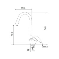 Смеситель для кухни РМС SUS126W-016F