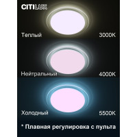 Светодиодная люстра с пультом Citilux Спутник RGB CL734330G