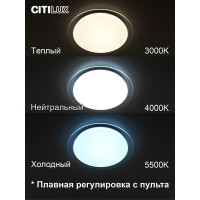 Светодиодная люстра с пультом Citilux Спутник RGB CL734480G