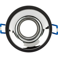 Встраиваемый декоративный светильник ЭРА KL103 BK/CH MR16 GU5.3 черный хром Б0056355