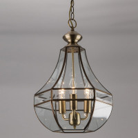 Подвесная витражная люстра Citilux Гера-1 Бронза CL444130