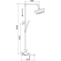 Душевая система Rose R1836