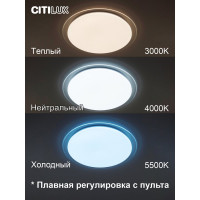 Светодиодная люстра с пультом Citilux Спутник RGB CL734900G