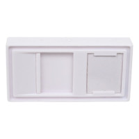 Лицевая панель 1 порта SUPRLAN (45x22,5, Keystone, шторка) 10-0319