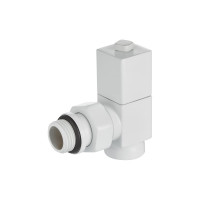 Набор дизайн-вентилей ROYAL THERMO CUBE угловой, белый, 1/2" НС-1422577