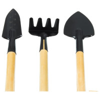 Набор для ухода за комнатными растениями INBLOOM совки 21-22 см, грабли 18 см ручки лакированные, металл, дерево 181-017