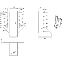 Держатель балки ALBERTS перфорированный, цинк, 40x139 мм 353773