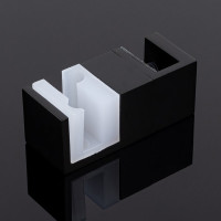 Нижняя направляющая SERVICE PLUS двойная, черный матовый, sus304 N02-402BLK/sus304
