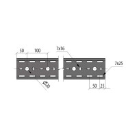 Перфорированный лоток Система КМ 50x100x0,6 L3000 мм Стандарт ПЛЮС INOX304 LPEplus50-100-0.6-3000 INOX304