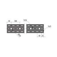 Перфорированный лоток Система КМ 50x100x0,8 L3000 мм Стандарт ПЛЮС INOX304 LPEplus50-100-0.8-3000 INOX304