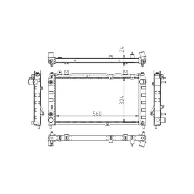 Радиатор охлаждения для а/м ВАЗ 2190 Гранта AT Jatco WONDERFUL 21902-1300008-11 ТМ 906174