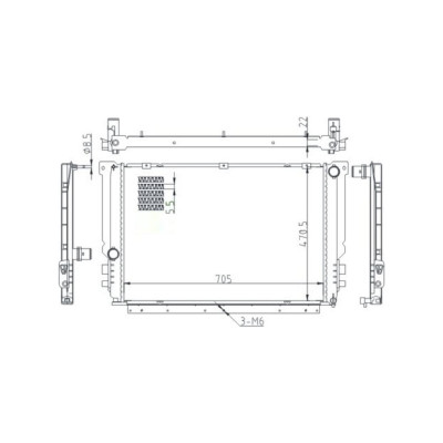 Паяный радиатор охлаждения для а/м Газель Некст дв. EVOtech WONDERFUL А21R23.1301010-20 ТМ 906217