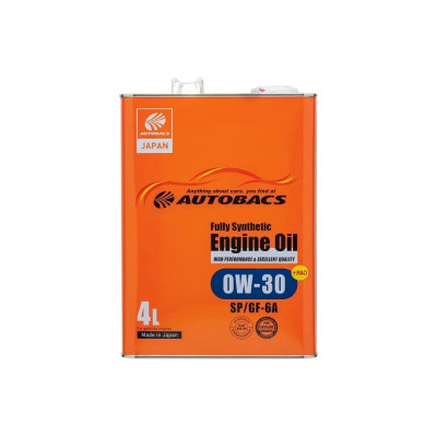 Моторное масло AUTOBACS 0w-30 engine oil api sp ilsac gf-6a synthetic, 4 л A00032234