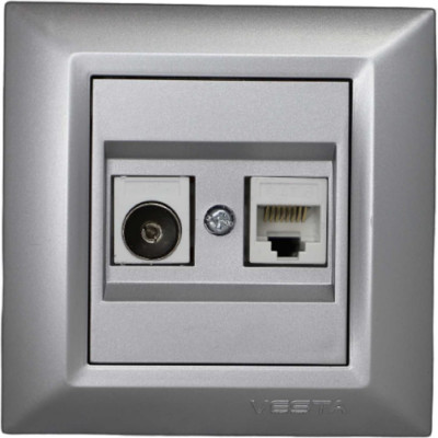 Розетка для сетевого кабеля Vesta Electric Roma Silver FRZ00010133SRM