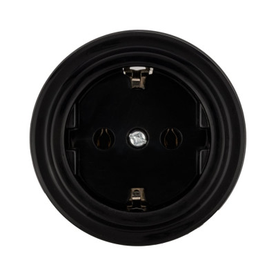 Розетка TDM ELECTRIC 2П+З 16А 250В черная «Виви» SQ1820-1212