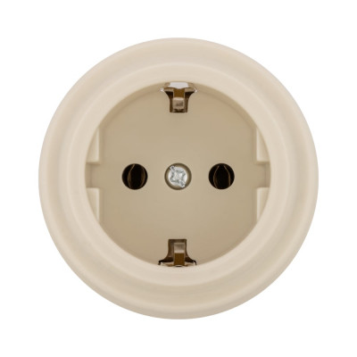 Розетка TDM ELECTRIC 2П+З 16А 250В сл. кость «Виви» SQ1820-1317