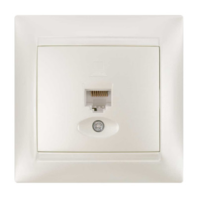 Розетка компьютерная RJ45 перламутр серия "Лама" TDM ELECTRIC SQ1815-0816