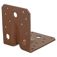 Перфорированный уголок ALBERTS DURAVIS усиленный, коричневый, 105x105x90х3 мм 301224