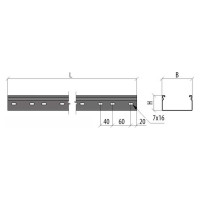 Перфорированный лоток Система КМ 80x100x0,7 L2000 мм Стандарт ПЛЮС INOX304 LPEplus80-100-0.7-2000 INOX304