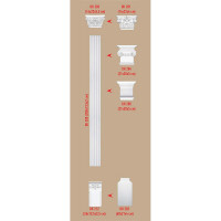 Капитель Decomaster 200x200x42 мм DK-204