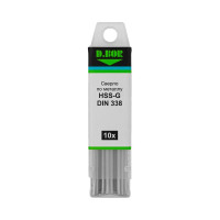 Сверла шлифованные по металлу HSS-G 2.2x27х53 мм, 10 шт, DIN 338 D.BOR D-TD-338-HSS-022-10