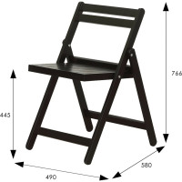 Раскладной стул Мебелик Массив венге 8435