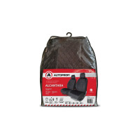 Накидки на передние сиденья AUTOPROFI материал алькантара с контрастной прострочкой, поролон 10 мм, антискользящее покрытие, комплект 2 шт., черный ALC-0410 BK/BK