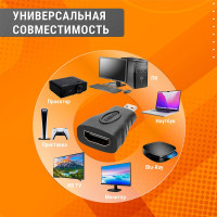 Переходник TDM ELECTRIC mini hdmi to hdmi, позолоченные контакты SQ4040-0102