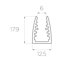 Комплект алюминиевого профиля LEDCRAFT с заглушками LC-LPG1318-1 1638000032