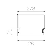 Комплект алюминиевого профиля LEDCRAFT с экраном и заглушками LC-LP0728M1728-1 1638000059