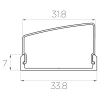 Комплект алюминиевого профиля LEDCRAFT с экраном и заглушками LC-LP0733M36T-1 1638000062
